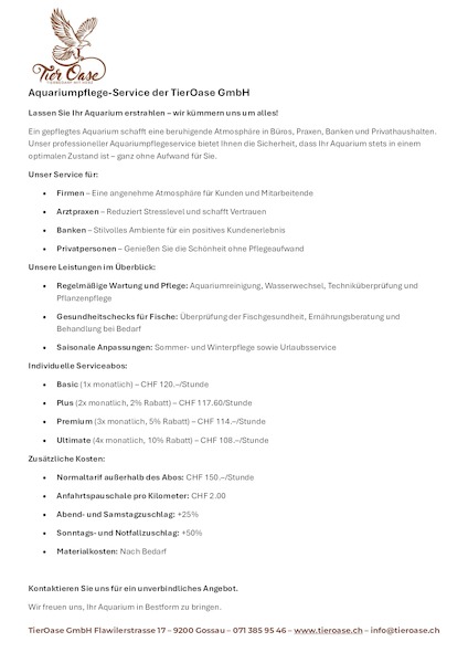 Kundeninformation Teichservice